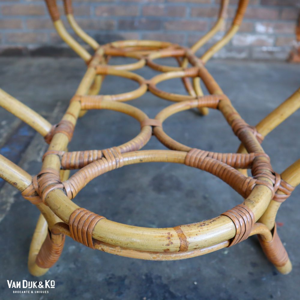 Vintage rotan salontafel - Afbeelding 5
