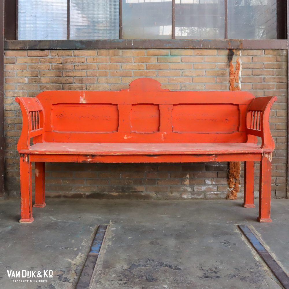Brocante houten bank