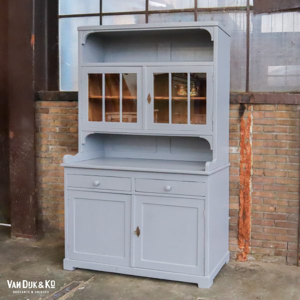 Brocante grijze buffetkast