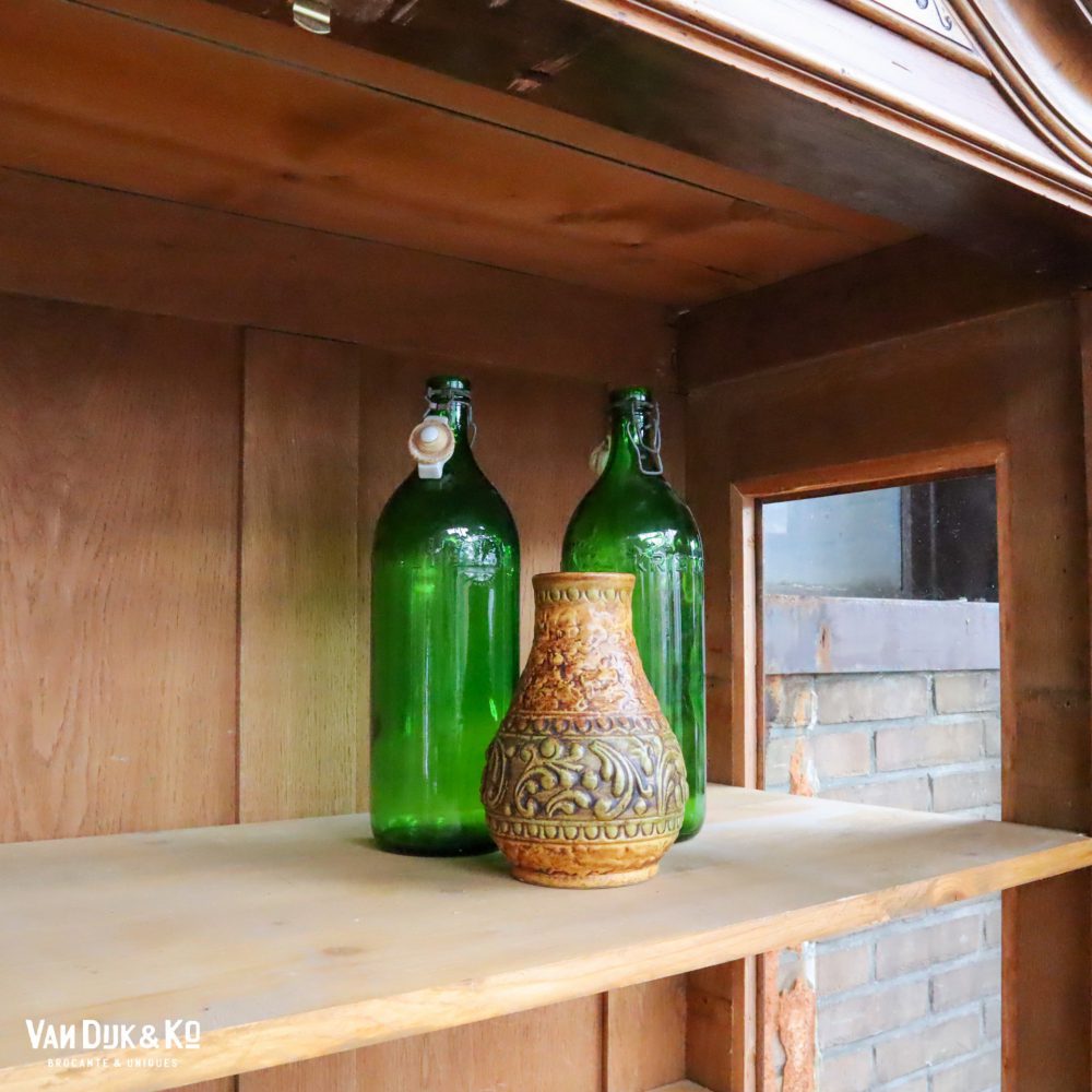 Vintage houten vitrinekast - Afbeelding 7