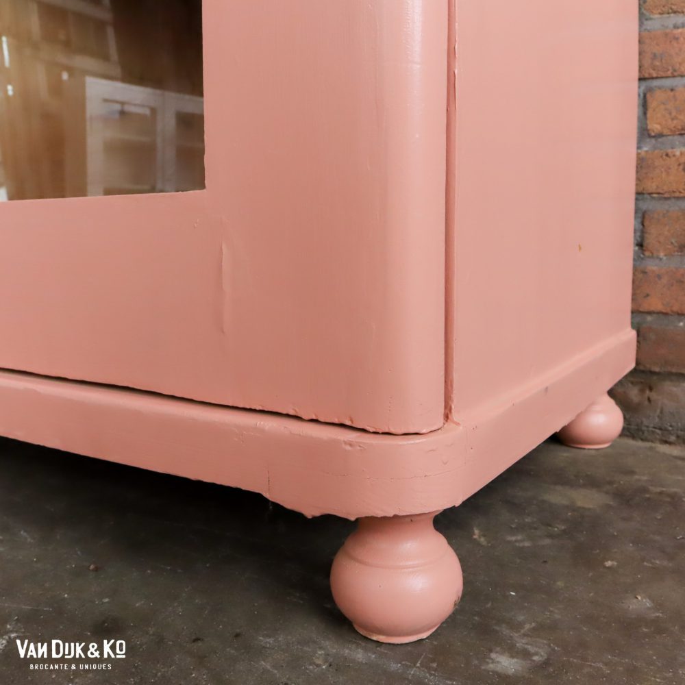 Roze eendeurs vitrinekast - Afbeelding 6