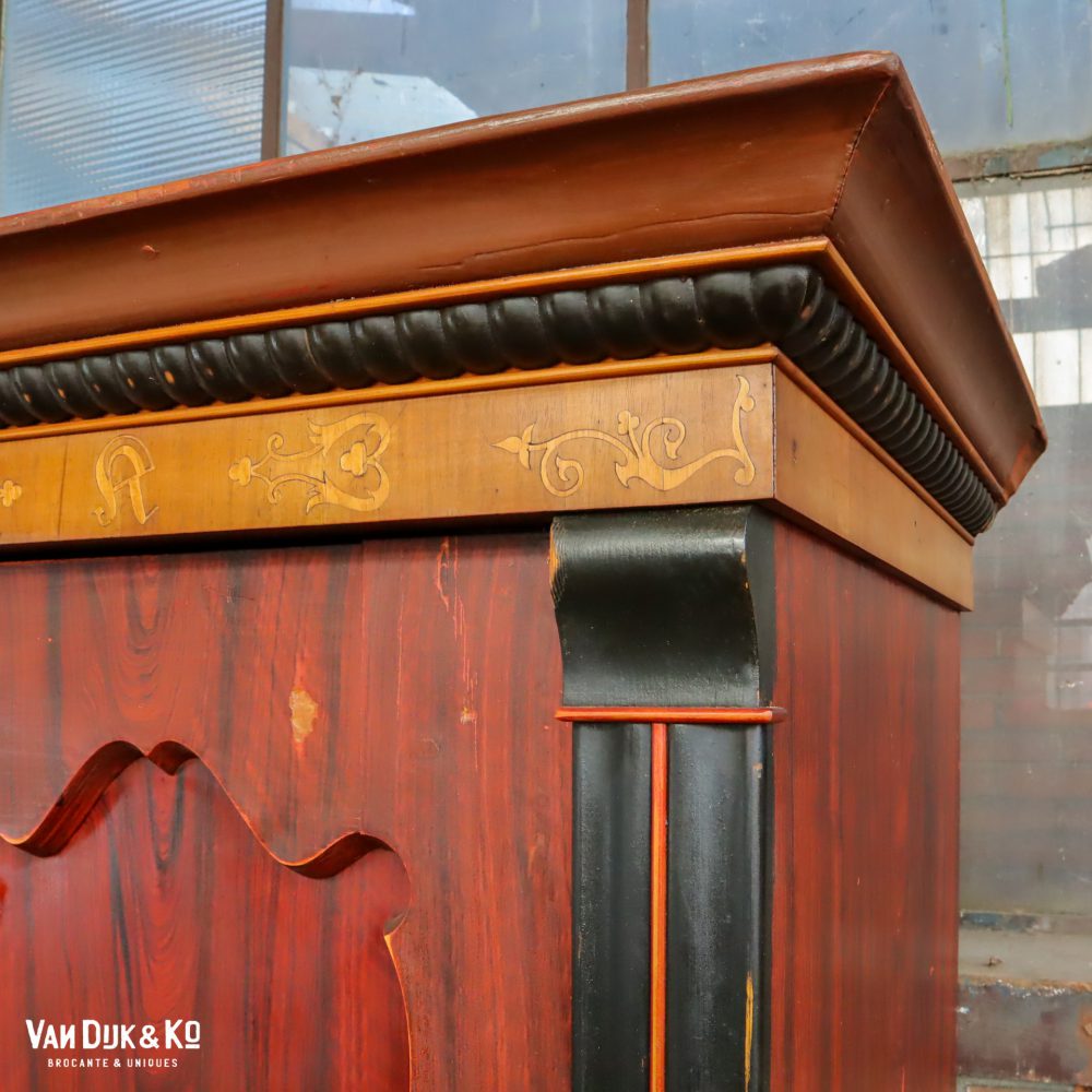 Vintage houten kledingkast - Afbeelding 5