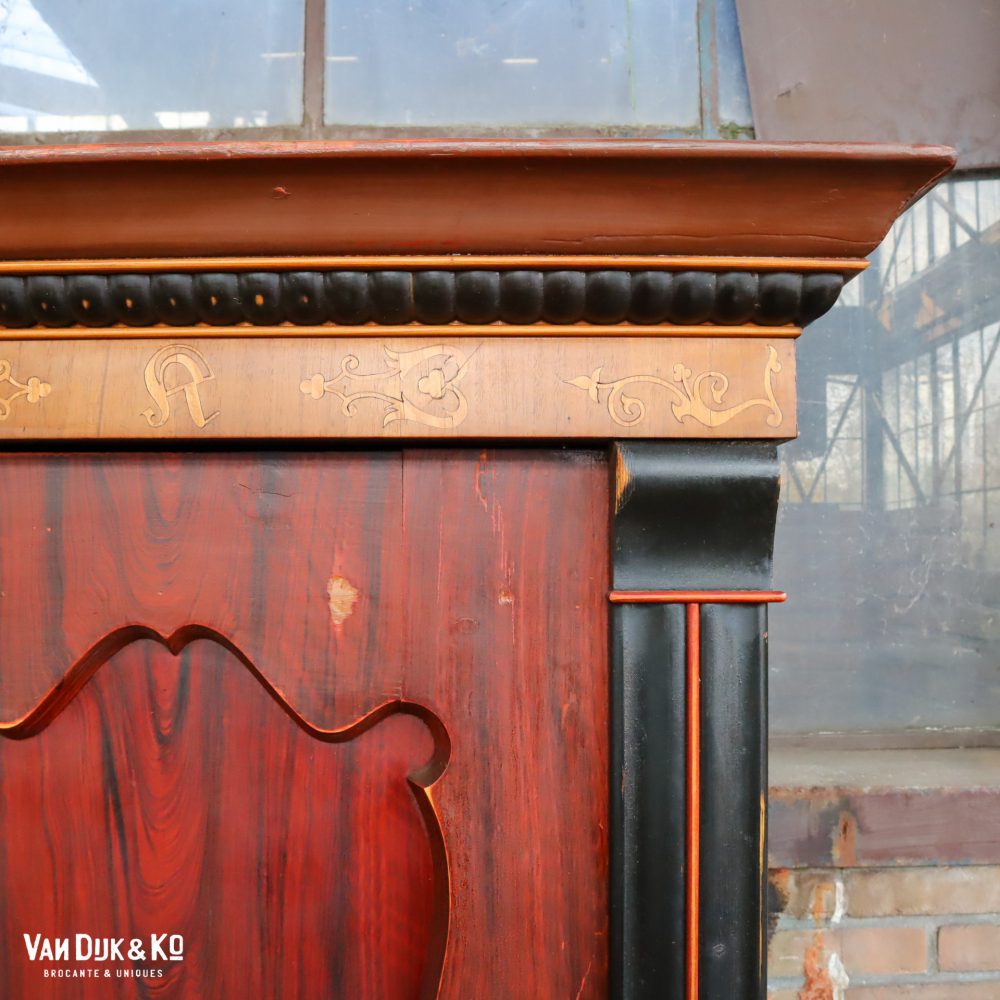 Vintage houten kledingkast - Afbeelding 4