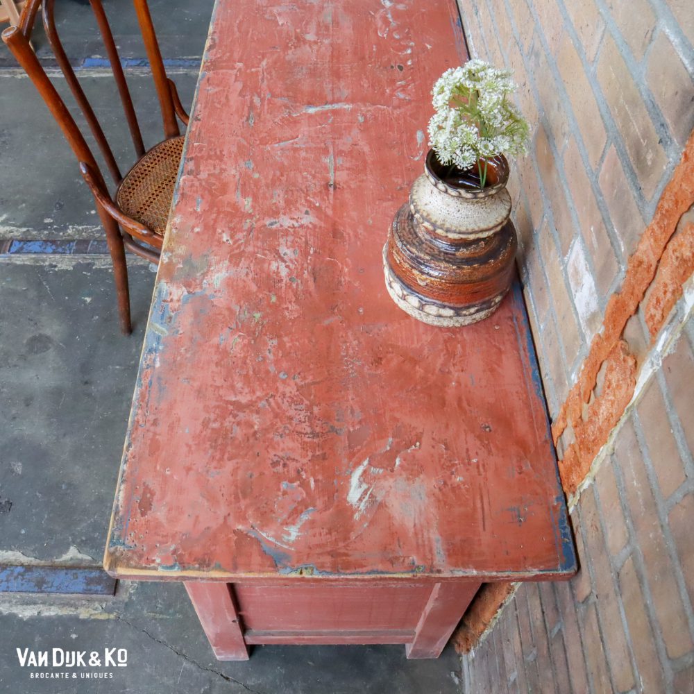 Brocante houten bureau - Afbeelding 5