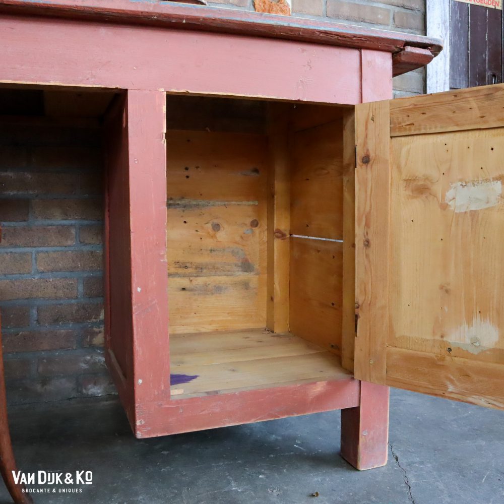 Brocante houten bureau - Afbeelding 7