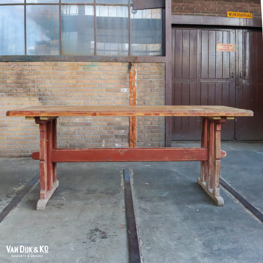 Brocante houten tafel - Afbeelding 3