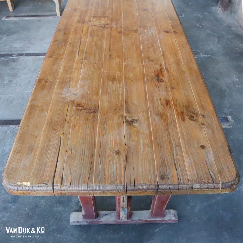Brocante houten tafel - Afbeelding 7