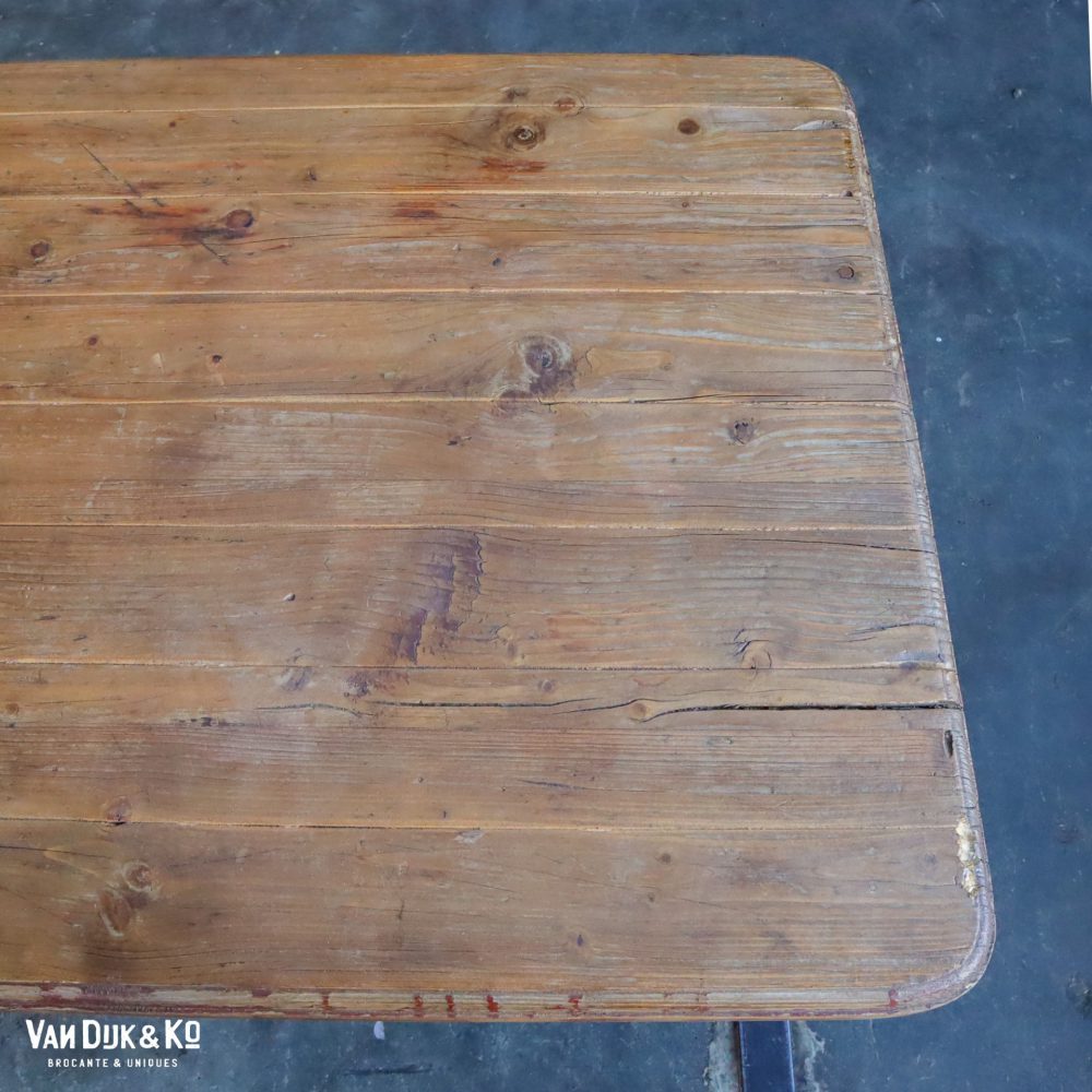 Brocante houten tafel - Afbeelding 8