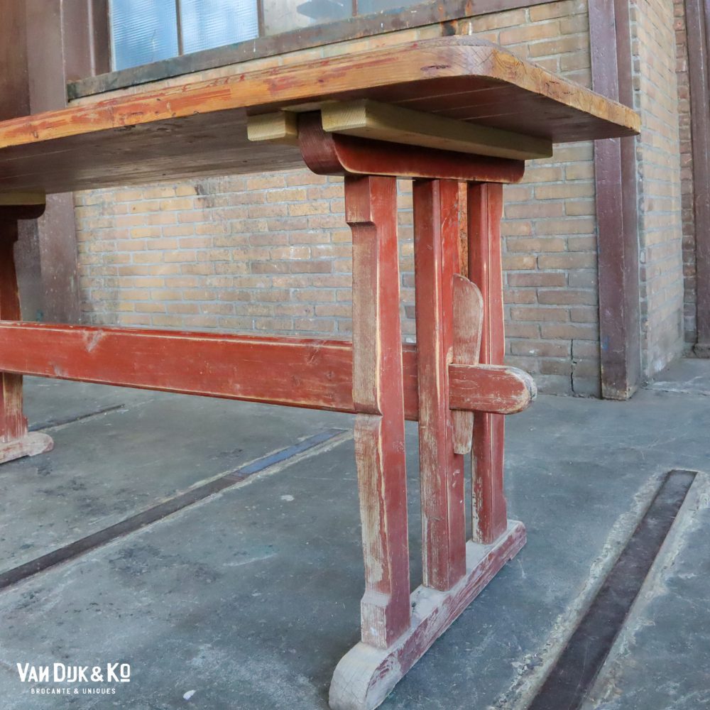 Brocante houten tafel - Afbeelding 4