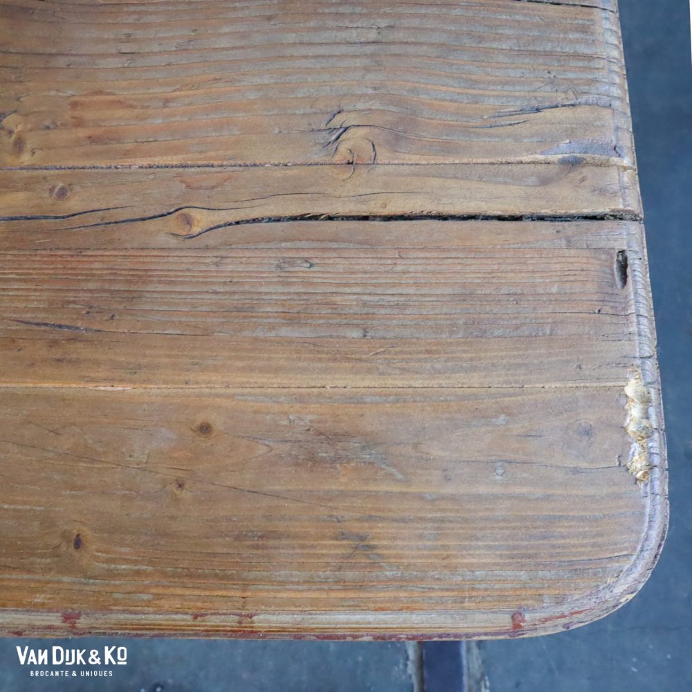 Brocante houten tafel - Afbeelding 9