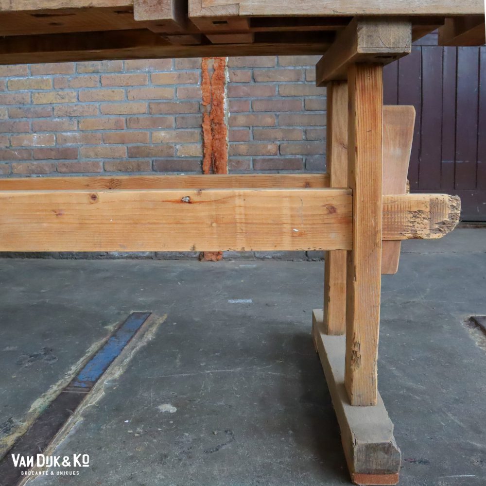 Vintage houten werkbank - Afbeelding 6