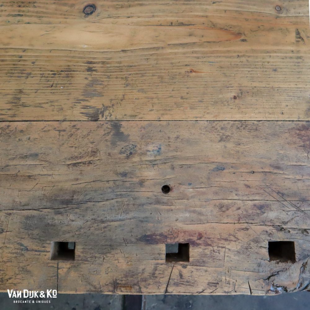 Vintage houten werkbank - Afbeelding 9