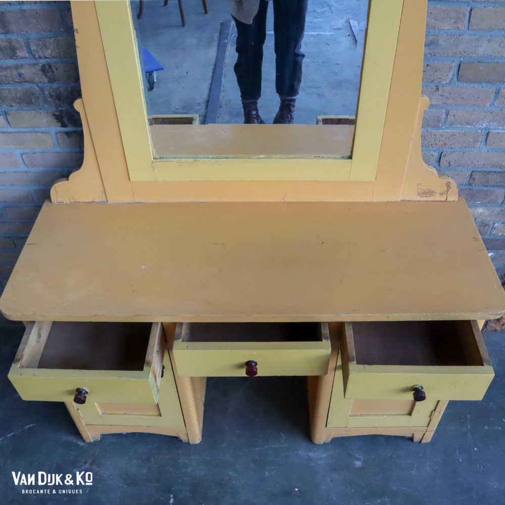 Brocante houten kaptafel - Afbeelding 3