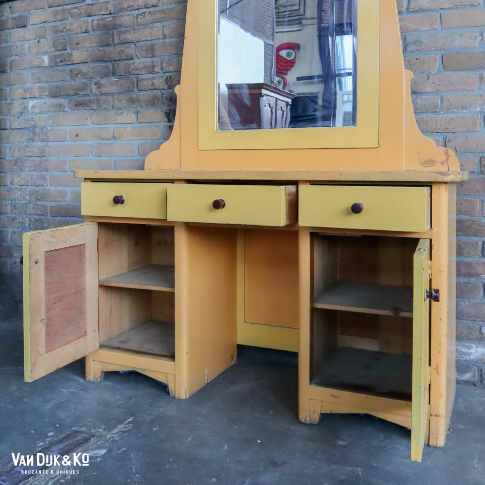 Brocante houten kaptafel - Afbeelding 2
