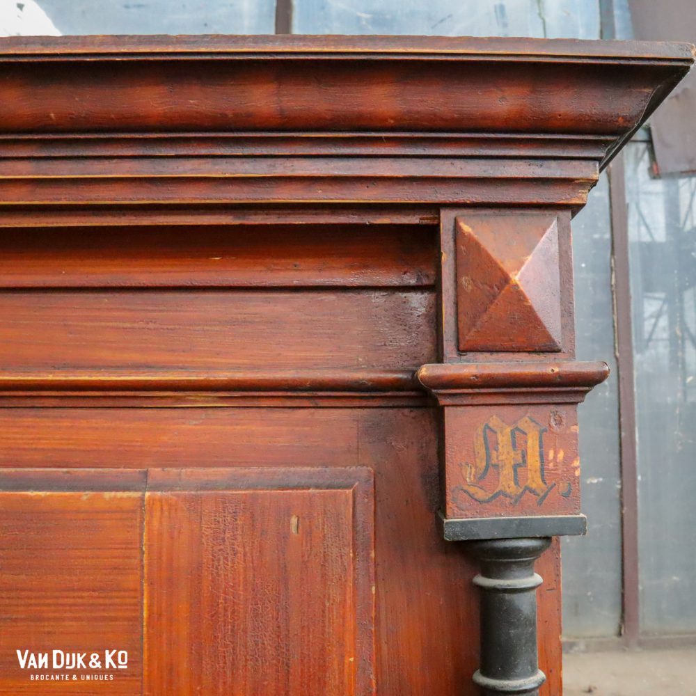 Vintage houten linnenkast - Afbeelding 7