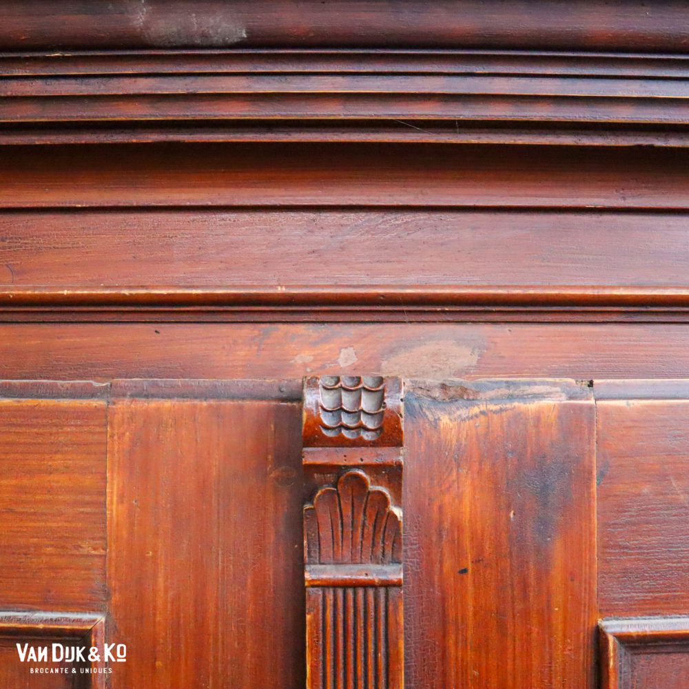 Vintage houten linnenkast - Afbeelding 8