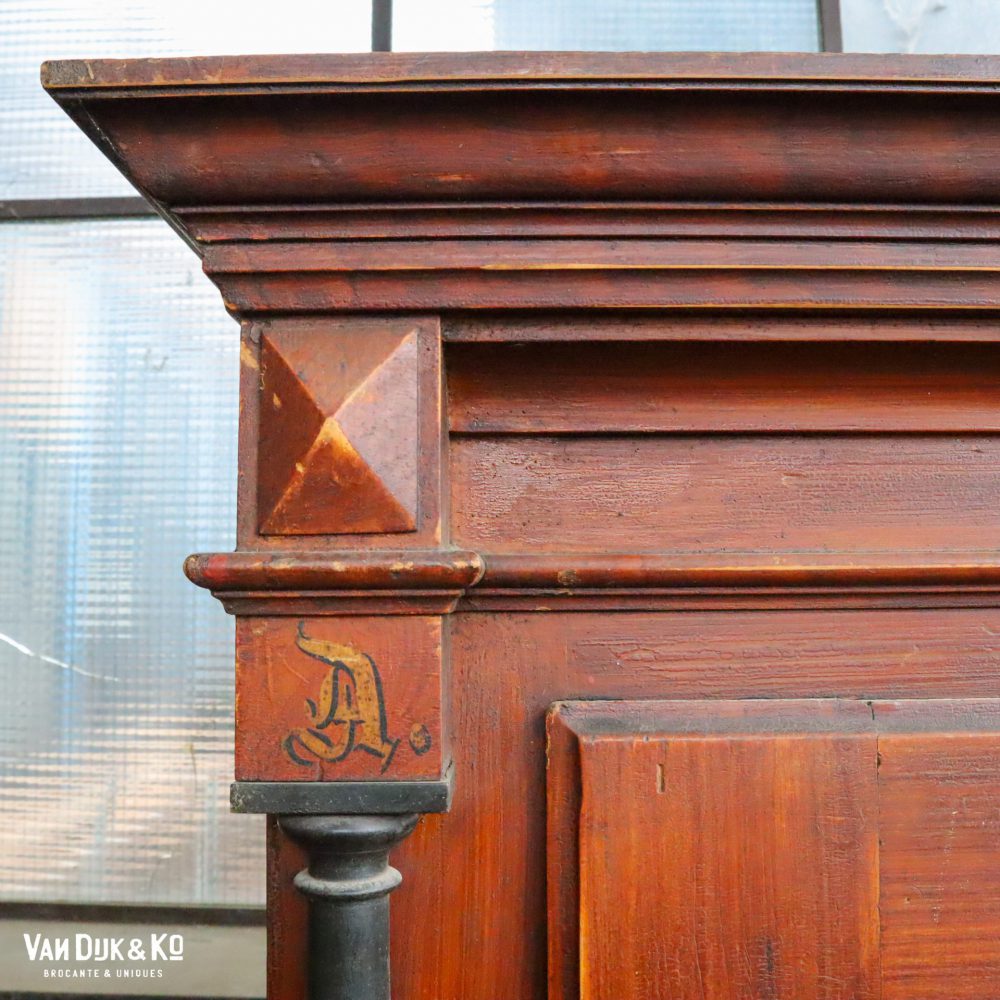 Vintage houten linnenkast - Afbeelding 6