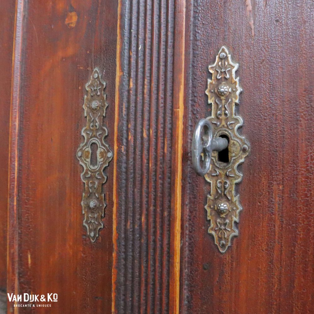 Vintage houten linnenkast - Afbeelding 9