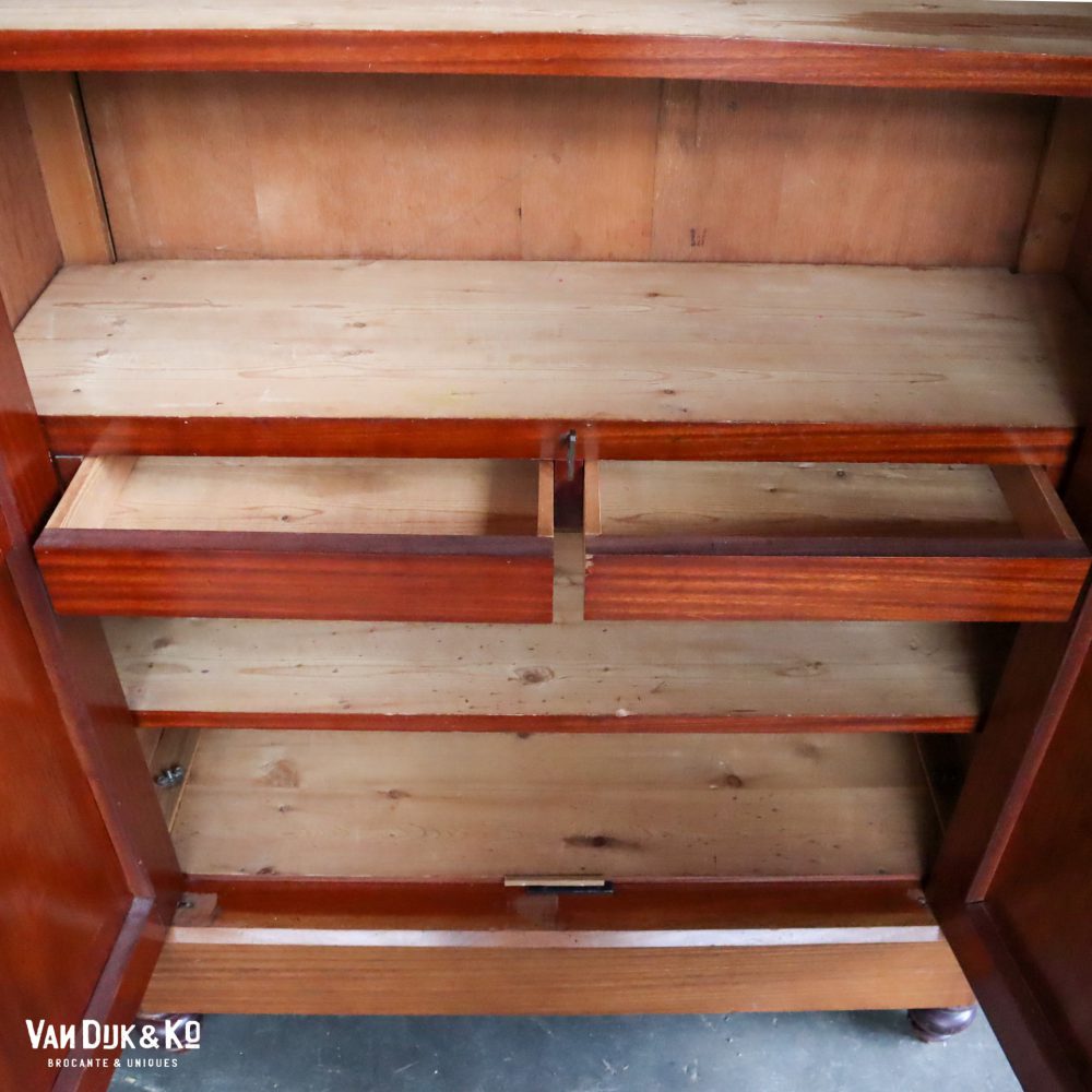 Vintage Biedermeier linnenkast - Afbeelding 9