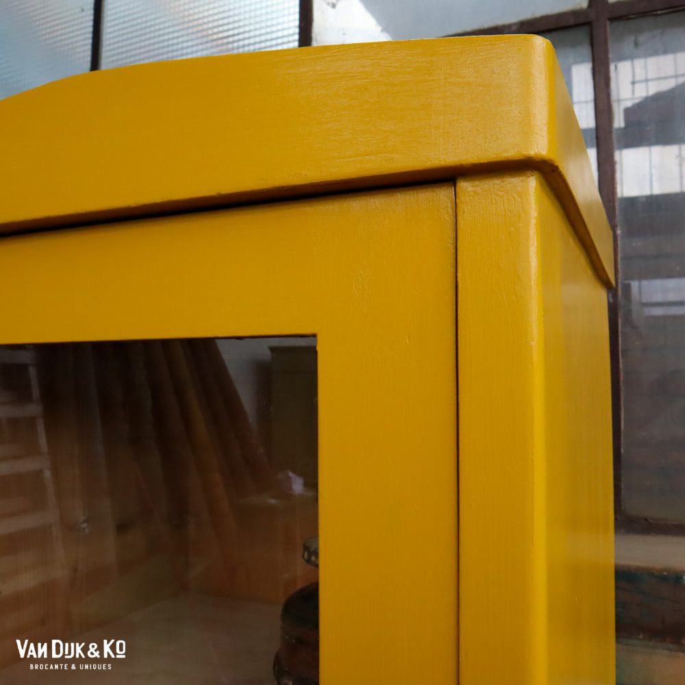 Gele eendeurs vitrinekast - Afbeelding 5