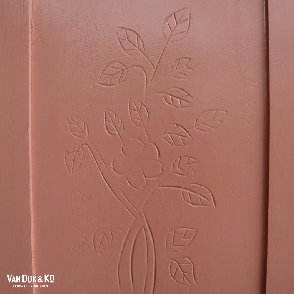 Roze eendeurskast met bloemen - Afbeelding 5