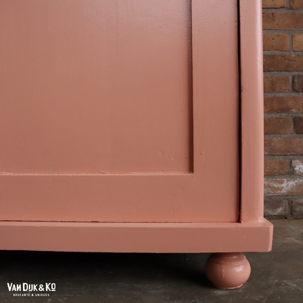 Roze eendeurskast met bloemen - Afbeelding 8