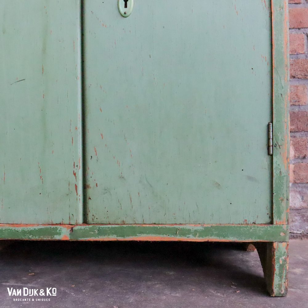 Brocante groene kastje - Afbeelding 8