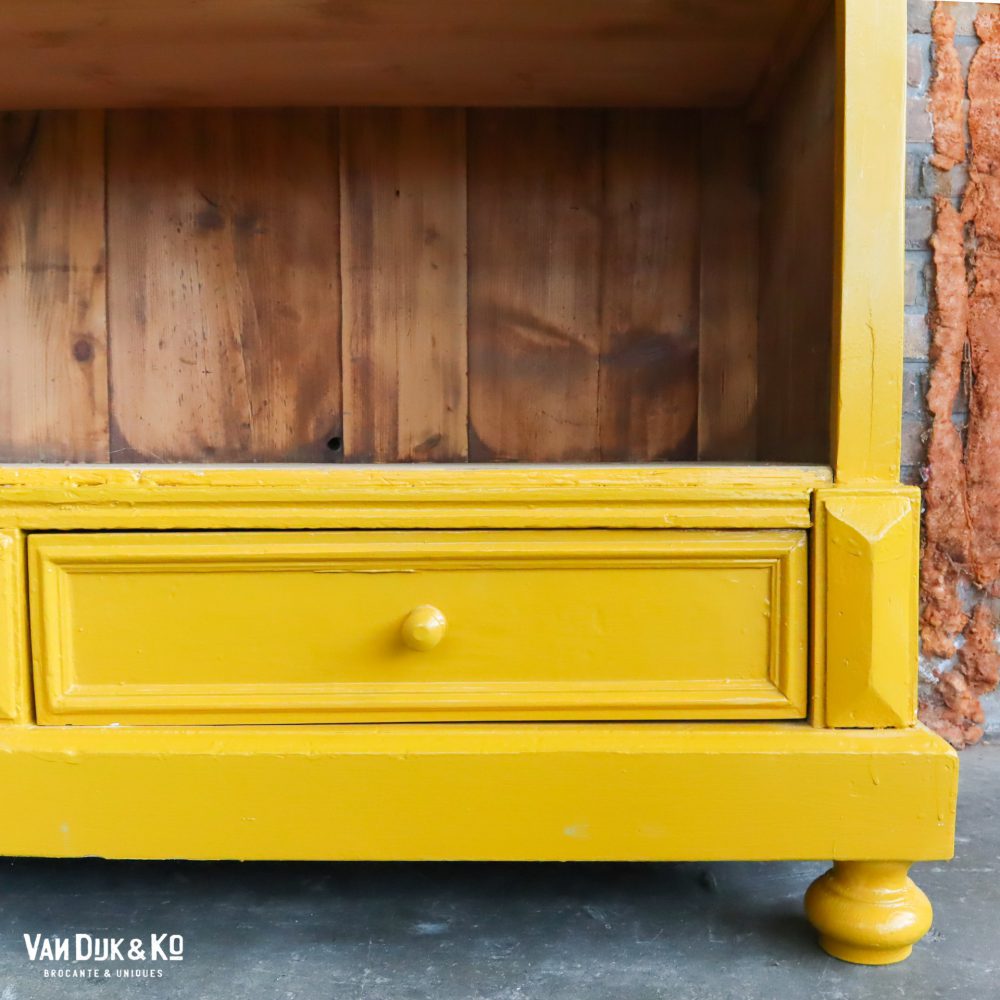 Brocante boekenkast met lades - Afbeelding 6