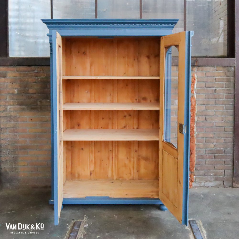 Blauwe vitrinekast - Afbeelding 3
