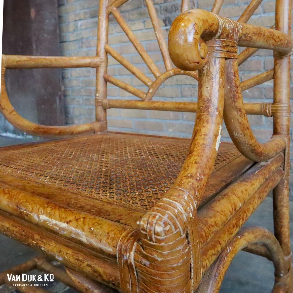 Vintage rotan stoel - Afbeelding 8