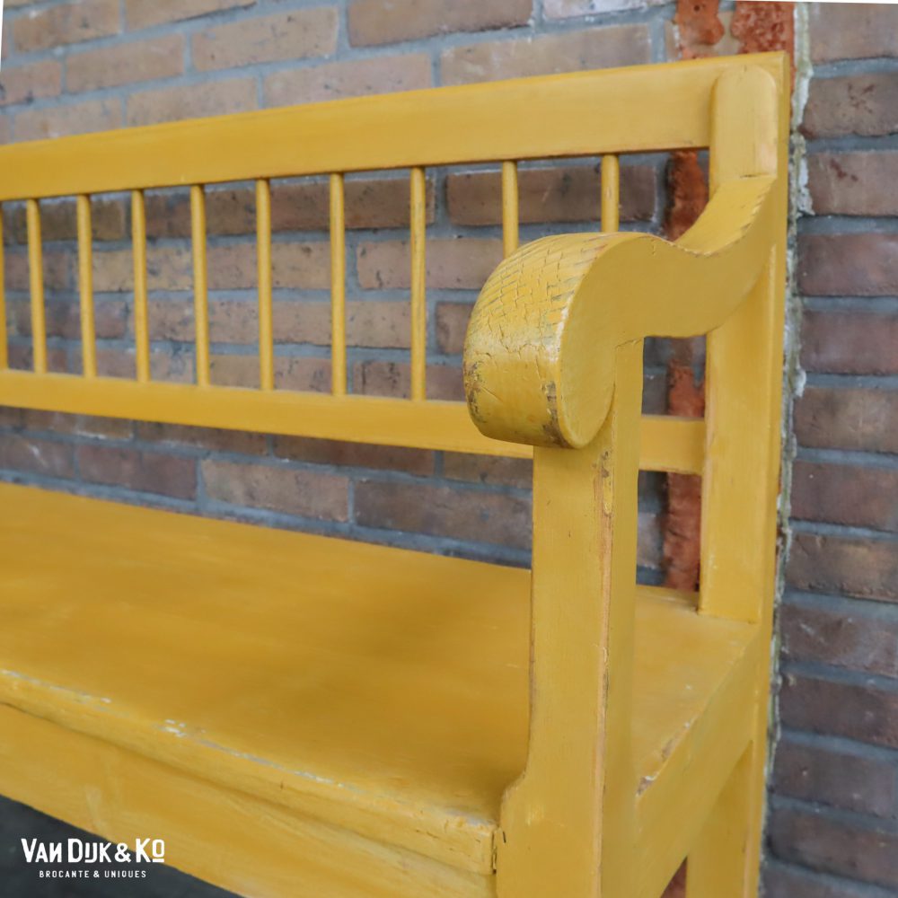 Brocante gele bank - Afbeelding 4