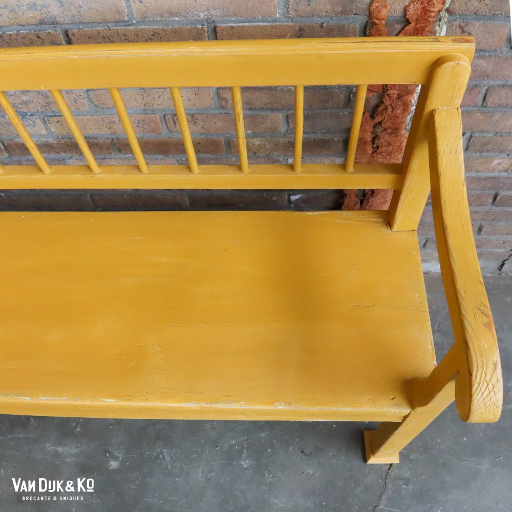 Brocante gele bank - Afbeelding 3
