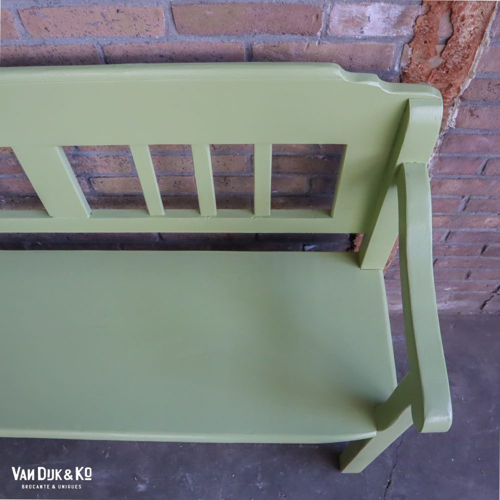 Groene houten bank - Afbeelding 3