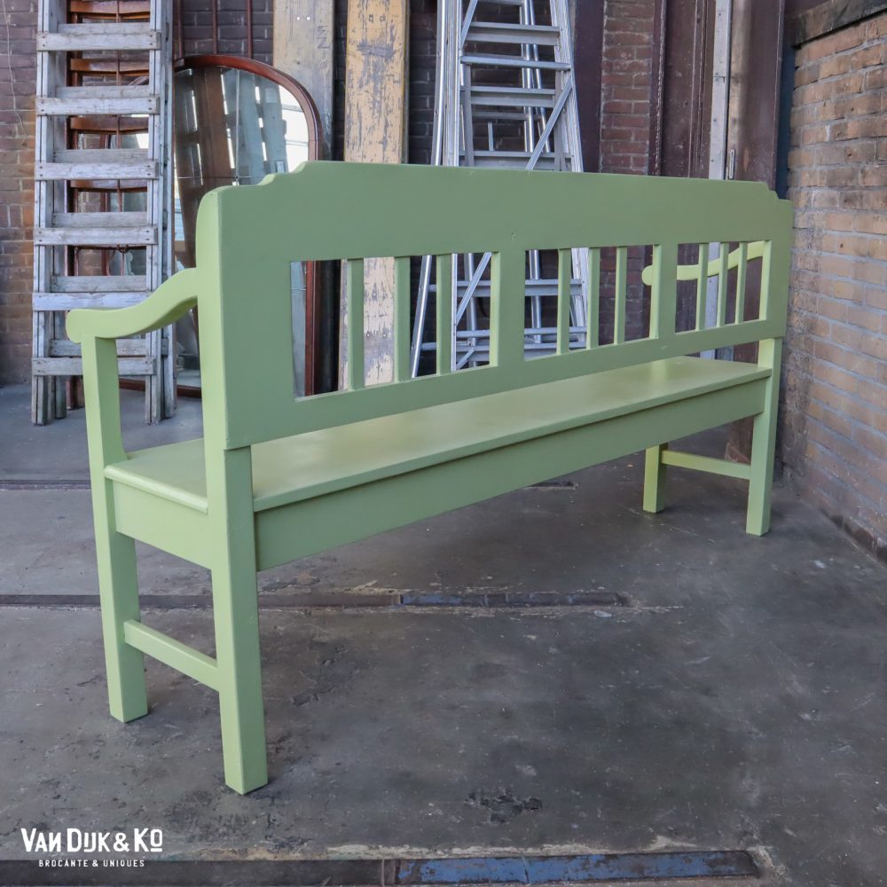 Groene houten bank - Afbeelding 6
