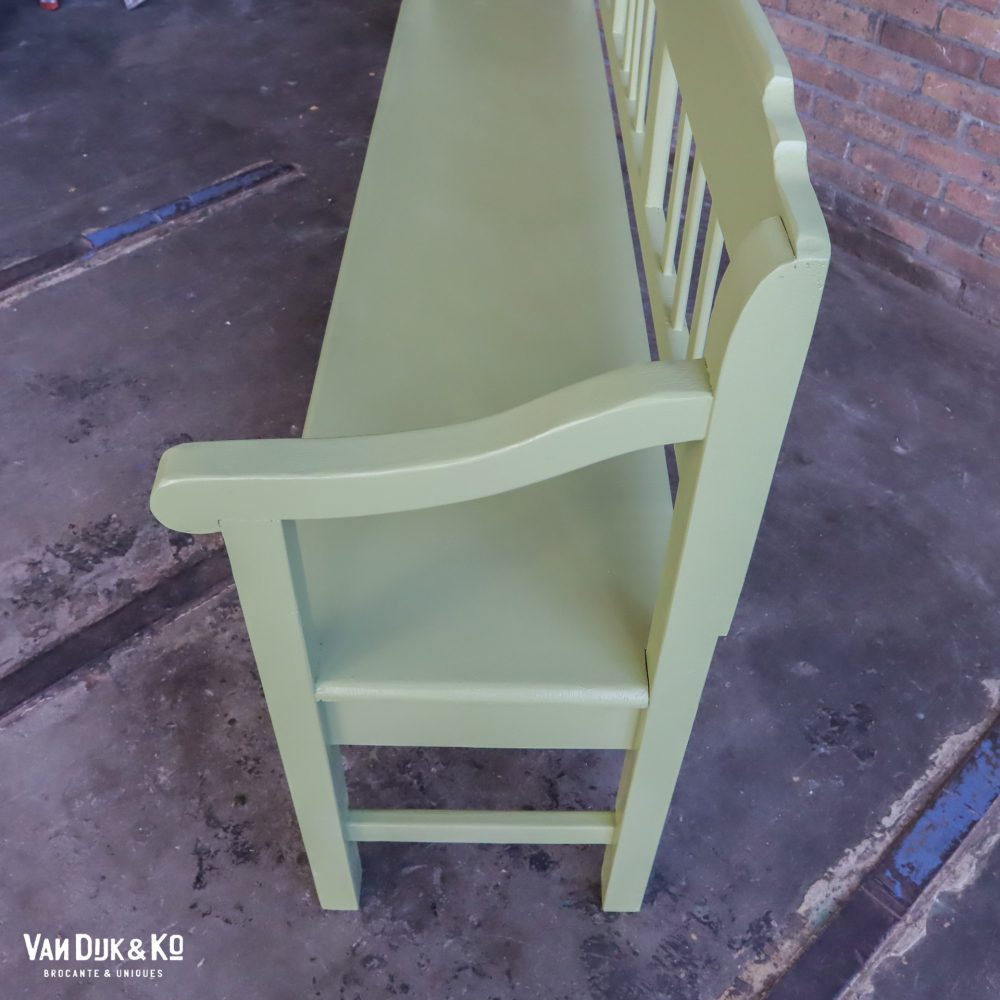 Groene houten bank - Afbeelding 5
