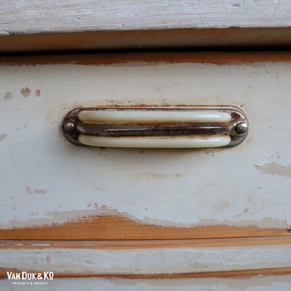 Brocante witte onderkast - Afbeelding 10