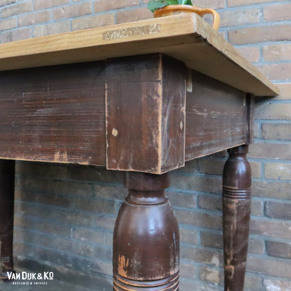 Brocante houten tafel - Afbeelding 5