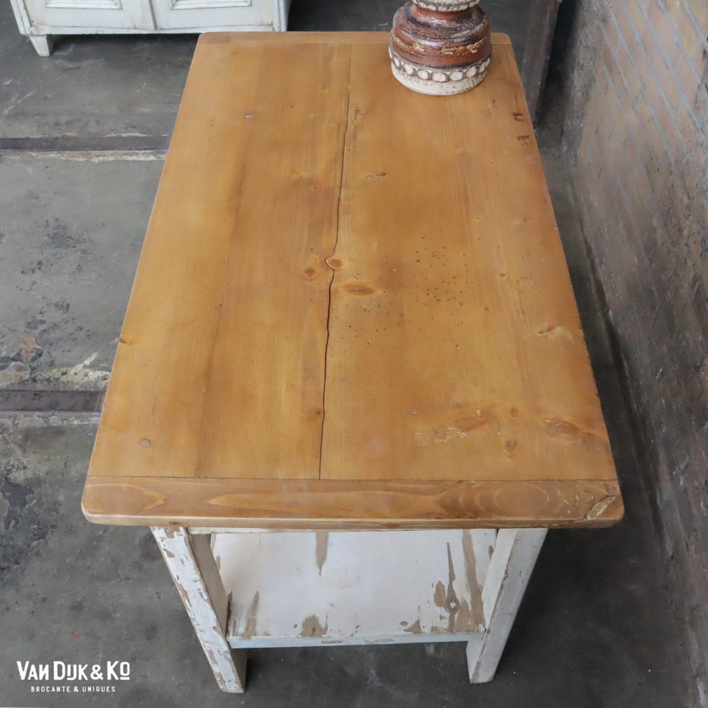 Brocante houten tafeltje - Afbeelding 5