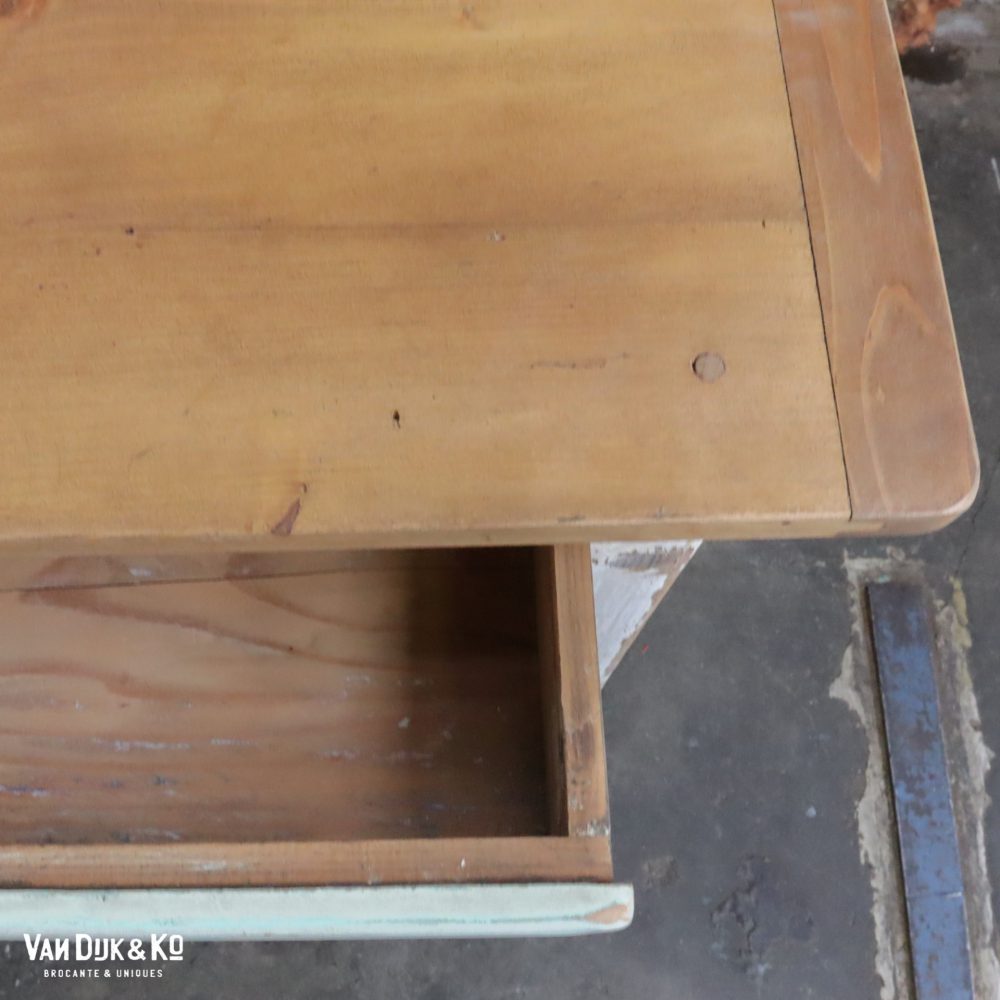 Brocante houten tafeltje - Afbeelding 6