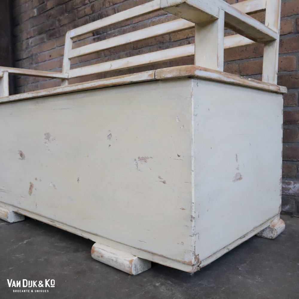 Houten kinderbank met klep - Afbeelding 5