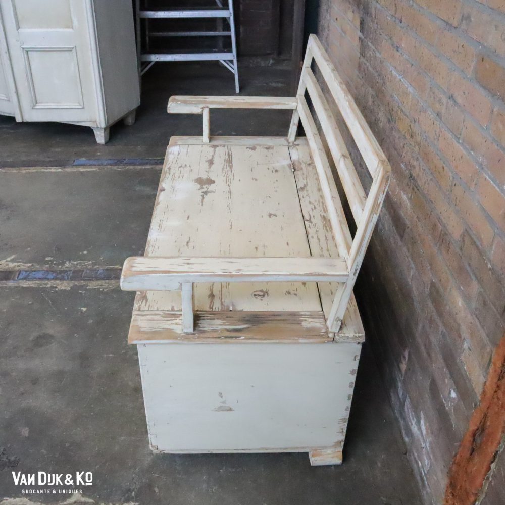 Houten kinderbank met klep - Afbeelding 4