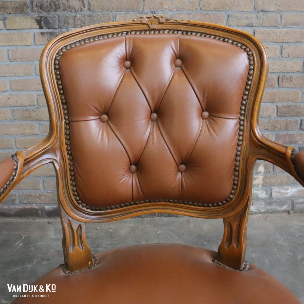Leren Louis XV stoel - Afbeelding 5