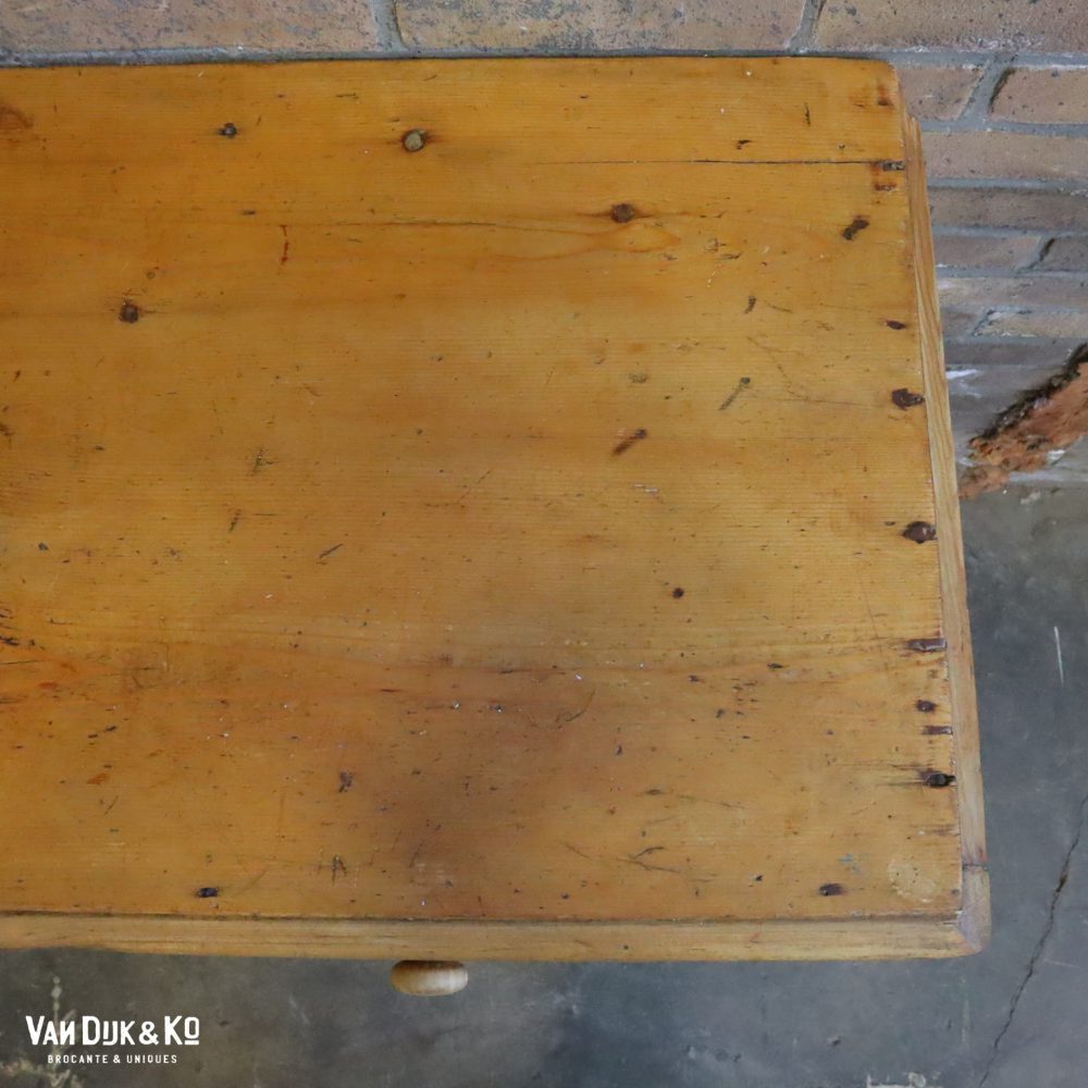 Brocante houten ladekastje - Afbeelding 5