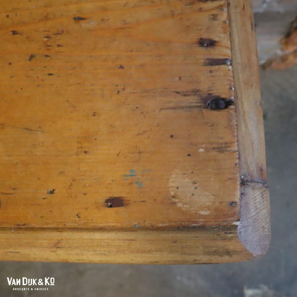 Brocante houten ladekastje - Afbeelding 7