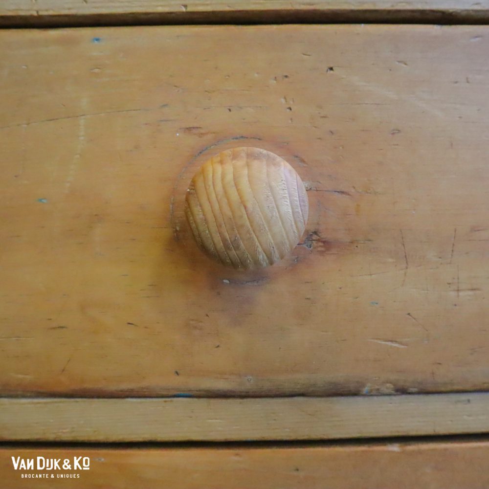 Brocante houten ladekastje - Afbeelding 10