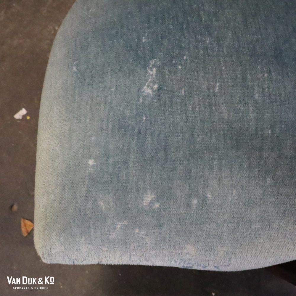 Vintage stoel met velours zitting - Afbeelding 9