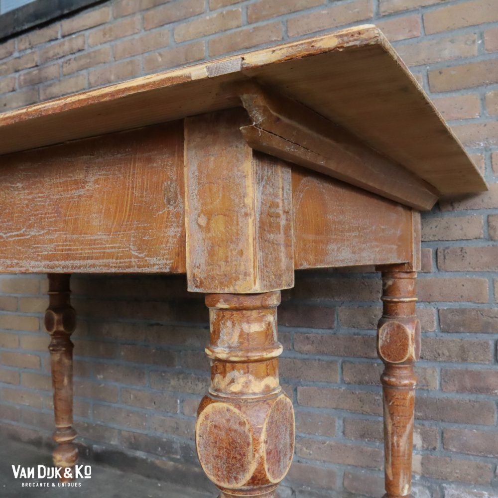 Brocante houten tafel - Afbeelding 6