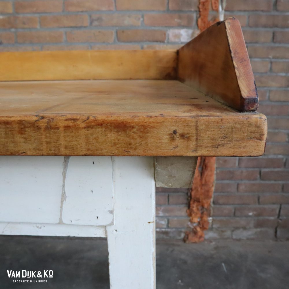 Brocante werktafel met opstaande rand - Afbeelding 5