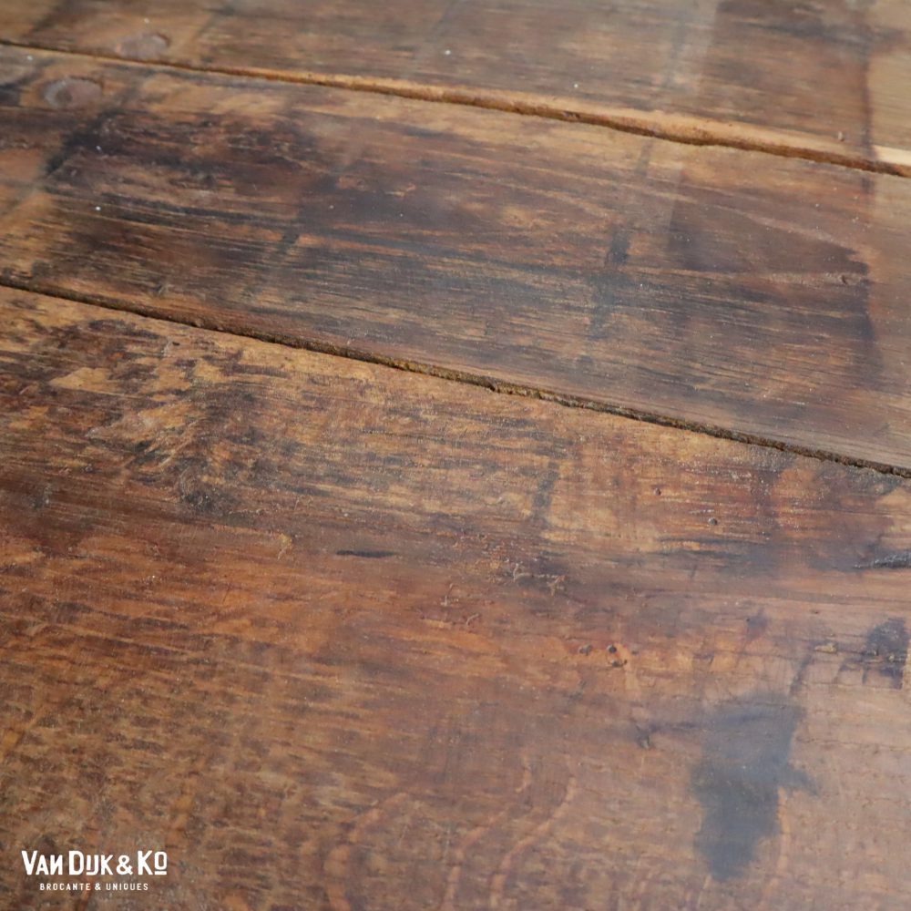 Industriële tafel met houten blad - Afbeelding 11