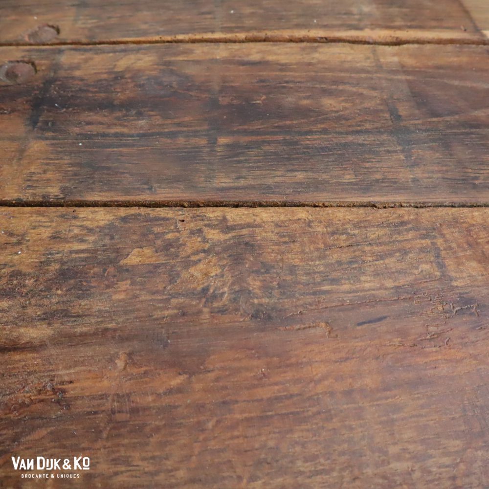 Industriële tafel met houten blad - Afbeelding 9